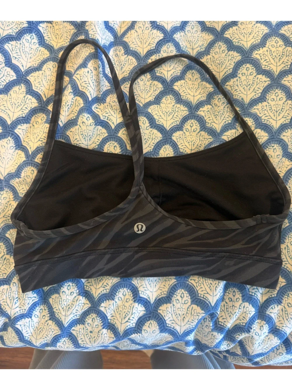 Lululemon Zebra Print Flow Y Sports Bra